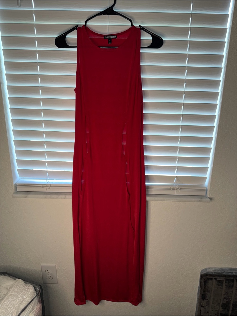 Fashion Nova Bright Red Sleeveless Maxi Dress